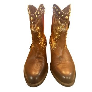 Vince Camuto "Madalissa" Studded Ankle Cowboy Boot Women's 9.5 womens